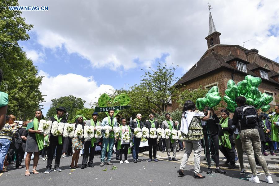 BRITAIN-LONDON-GRENFELL TOWER-FIRE-ONE YEAR ANNIVERSARY