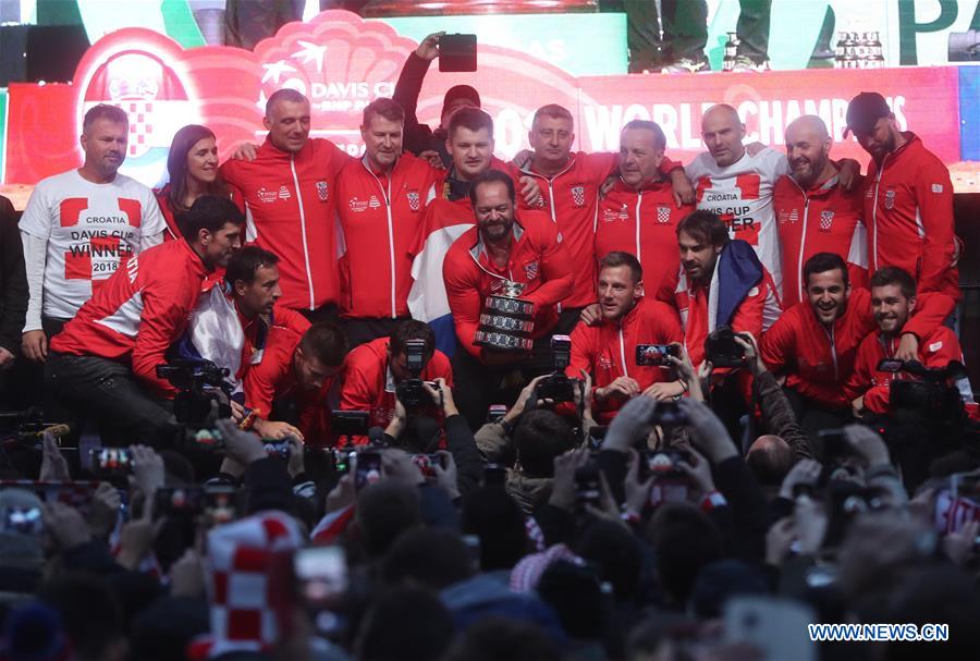 (SP)CROATIA-ZAGREB-TENNIS-DAVIS CUP-CELEBRATION