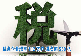 “營(yíng)改增”試點(diǎn)企業(yè)增至112萬(wàn)戶 減負(fù)超550億