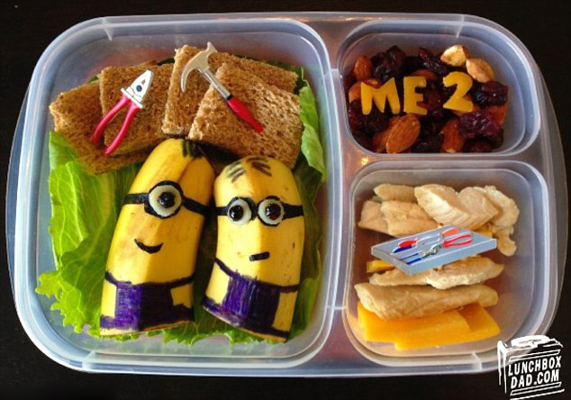 美&ldquo;午餐爸爸&rdquo;自制創(chuàng)意便當受捧【圖】
