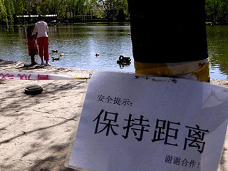 北京與禽鳥(niǎo)設(shè)置警戒線(xiàn)