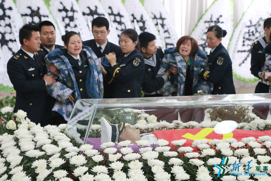 張超烈士遺體告別儀式現(xiàn)場。