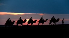 甘肅敦煌：大漠晨光景如畫(huà)