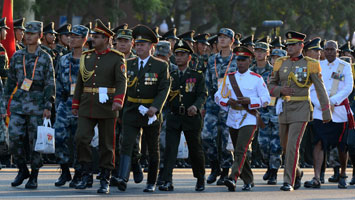 外軍方隊(duì)、代表隊(duì)準(zhǔn)備集結(jié)