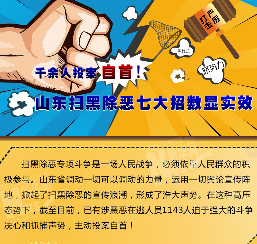 千余人投案自首！山東掃黑除惡七大招數(shù)顯實效