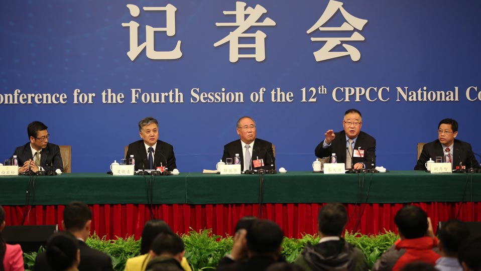 解振華、秦大河、吳曉青、胡存智、白巖松答記者問