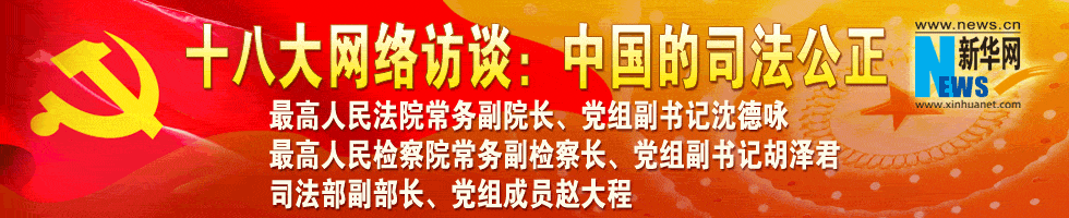 十八大網(wǎng)絡訪談：中國的司法公正