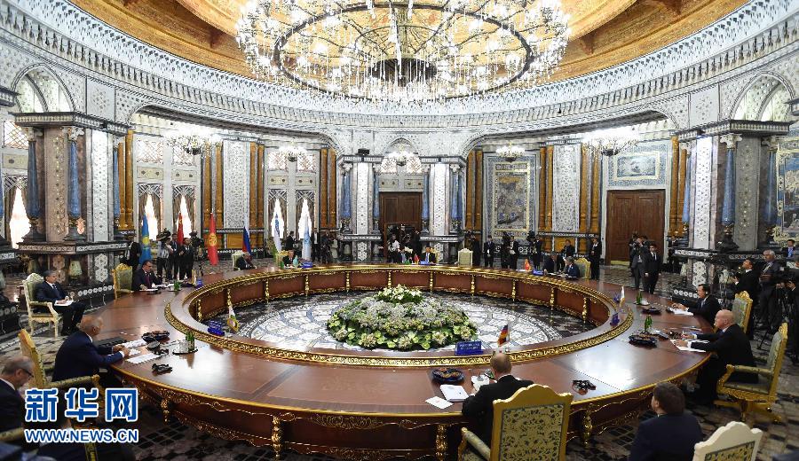 9月12日，上海合作組織成員國元首理事會第十四次會議在塔吉克斯坦首都杜尚別舉行。國家主席習(xí)近平出席會議并發(fā)表重要講話。新華社記者馬占成攝 