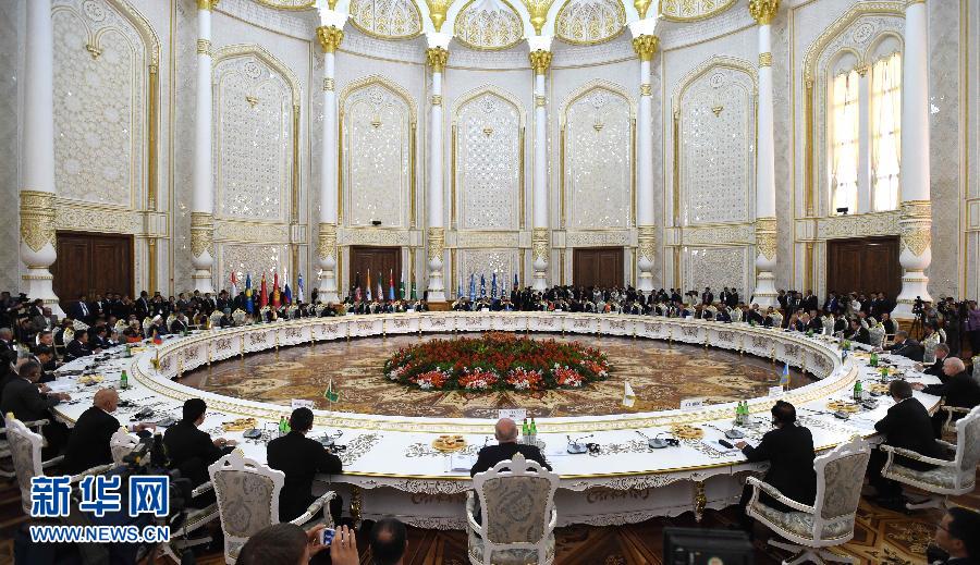 9月12日，上海合作組織成員國元首理事會第十四次會議在塔吉克斯坦首都杜尚別舉行。國家主席習(xí)近平出席會議并發(fā)表重要講話。新華社記者馬占成攝 