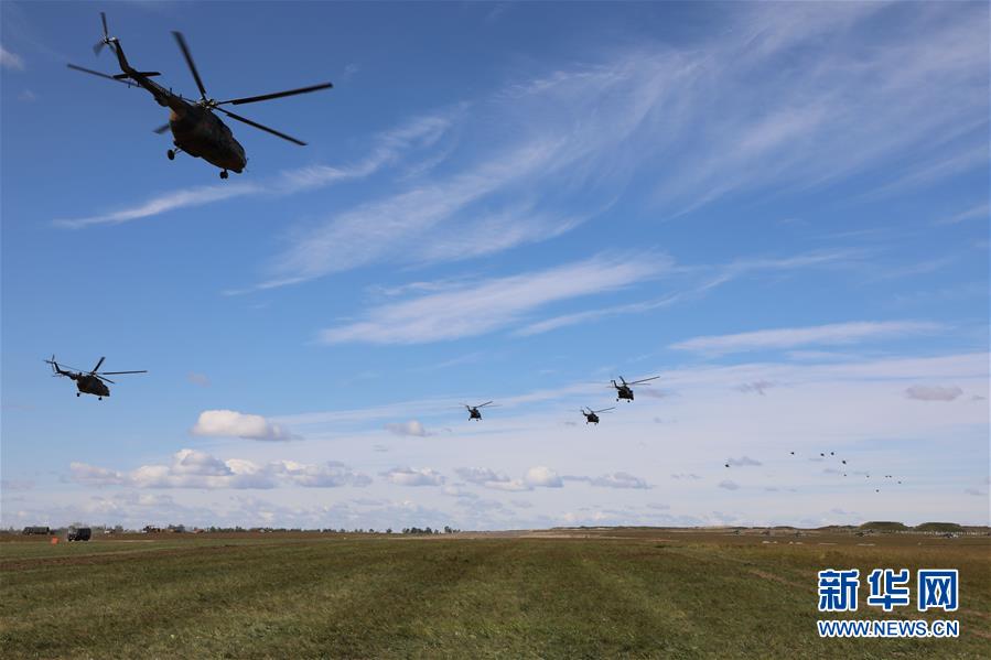 (國際·圖文互動)(6)“東方-2018”戰(zhàn)略演習中俄聯(lián)合戰(zhàn)役演練正式開始